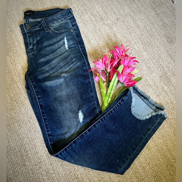 Celebrity Pink Denim - Celebrity Pink Distressed Straight Leg Denim Jean - 1/25